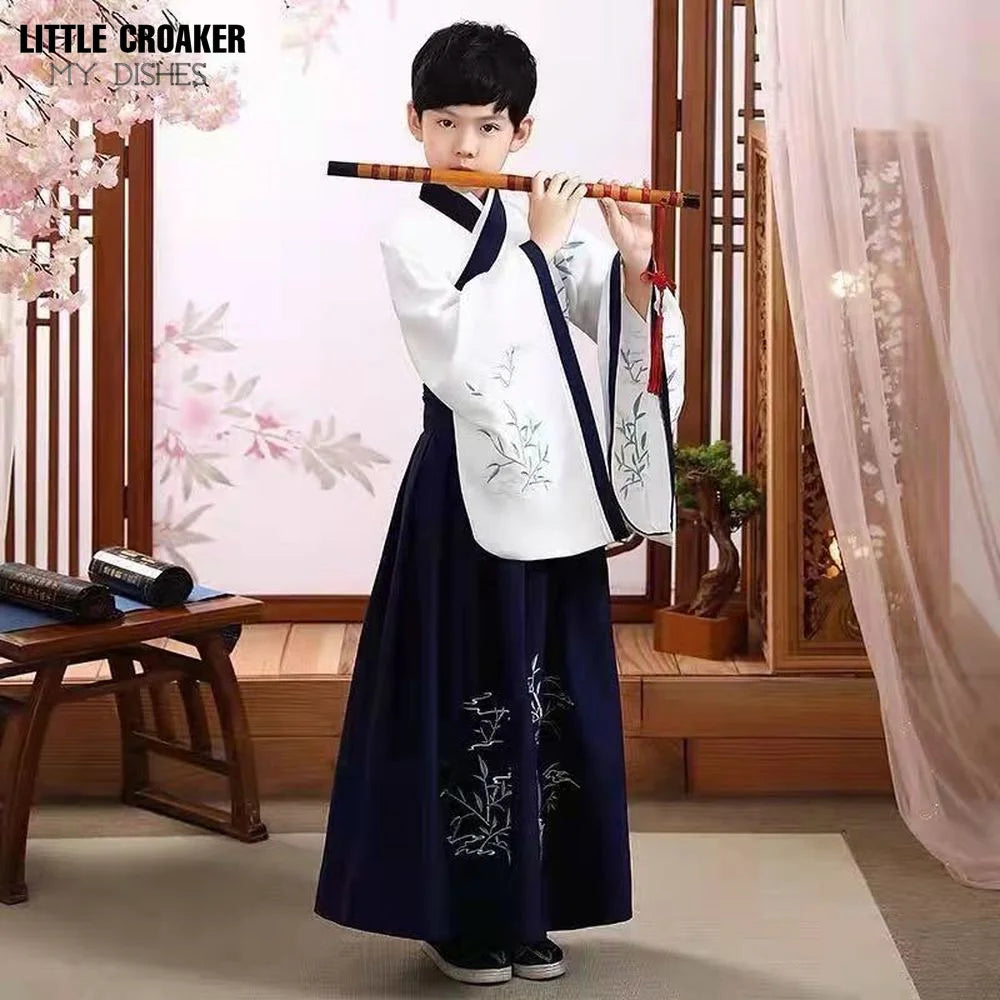 Boys Hanfu Stage Outfit Chinese Dress Baby Boy New Year Tang