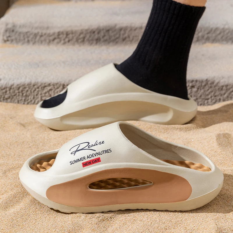 Summer Men's Massage Slippers Indoor Outdoor Sandals Beach M