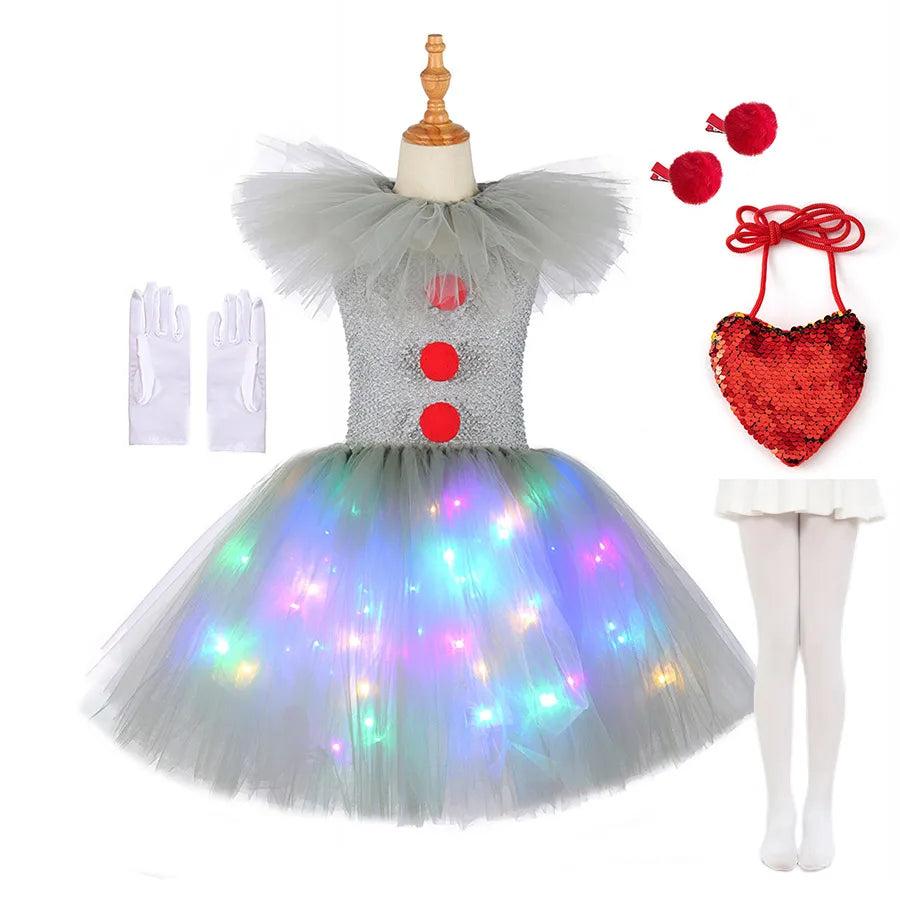 Light-Up Clown Tutu Dress | Halloween Costume