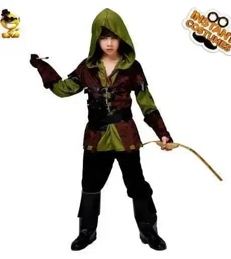 Boys Snailify Kids Archer Costume Hunter Costume Robin Hood