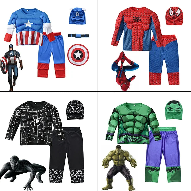 Hero Hulk Captain America Cosplay Costume Boy Kids Clothes S