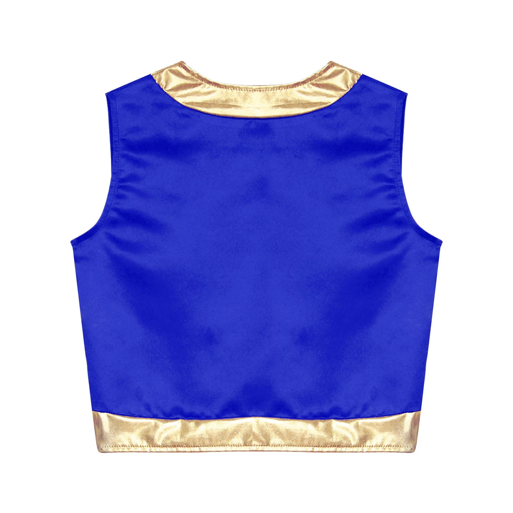 Boys Arabian Costume Arabian Prince Cosplay Dress Up Vest Wa