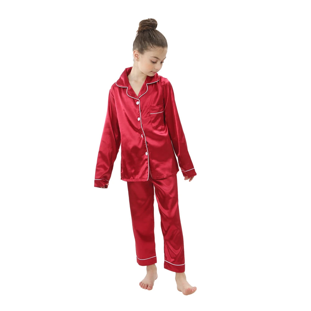 Silk Satin Pyjama Set for Kids | Ages 2-13