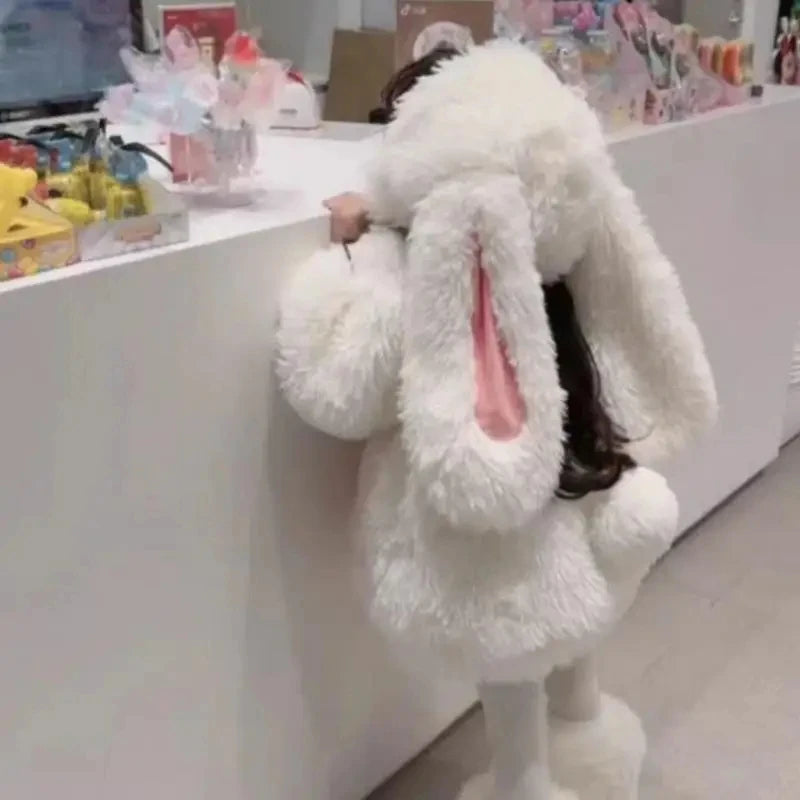 Cartoon Children Plush Rabbit Cosplay Costume Kawaii Kids Wi