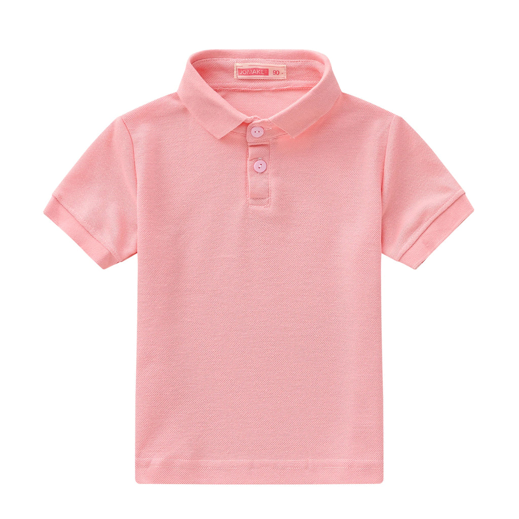 Summer boys and girls solid color short sleeved T-shirt top,
