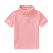 Load image into Gallery viewer, Summer boys and girls solid color short sleeved T-shirt top,