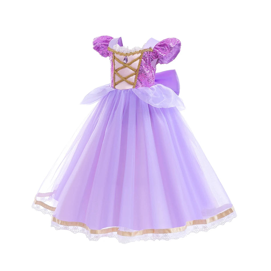 Summer Rapunzal Girl Princess Dress Cosplay Tangled Hallowee