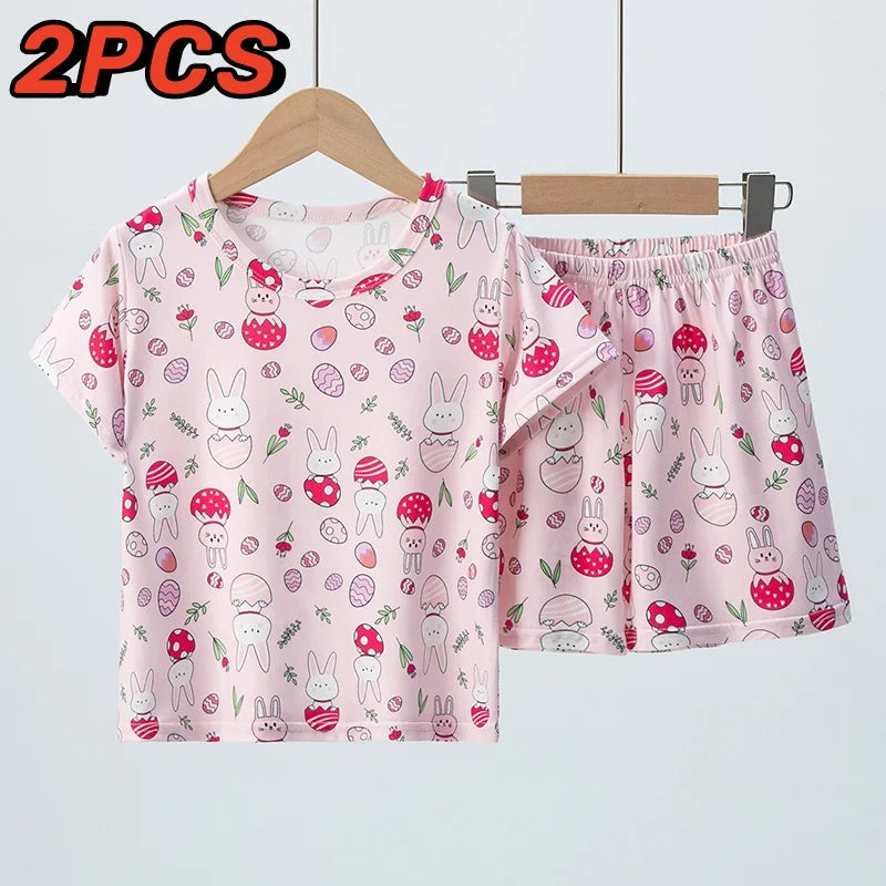 Dinosaur & Floral Shortie Pyjama Sets for Kids