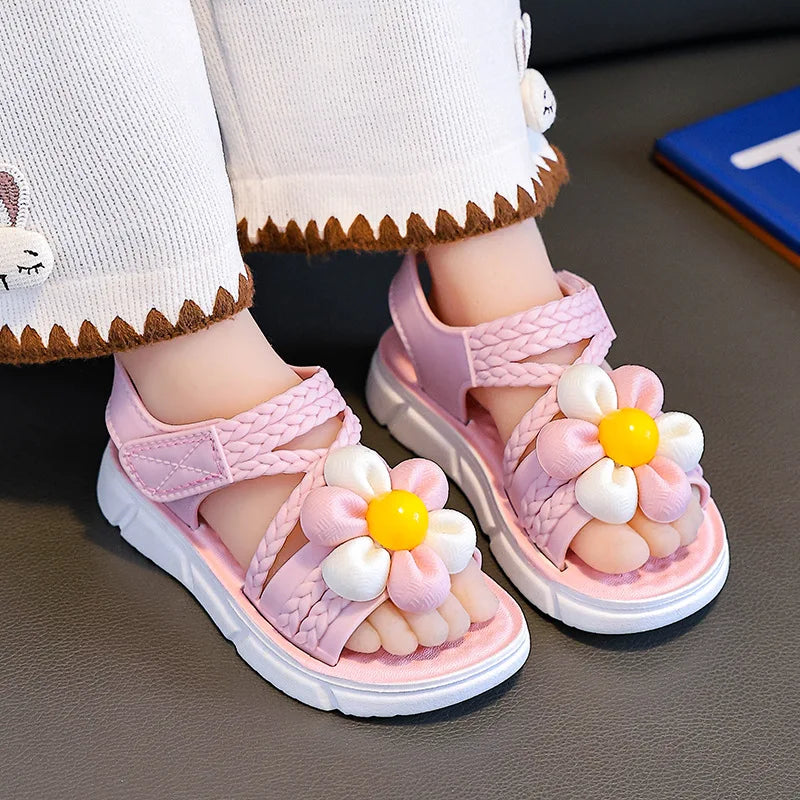 2026 Summer Children Slippers Flower Pattern Lithe Comfort S