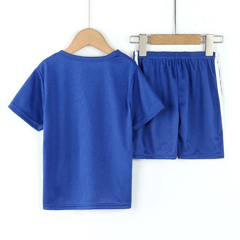 2 Pcs Summer Children's Quick-drying Short-sleeved Shorts Su