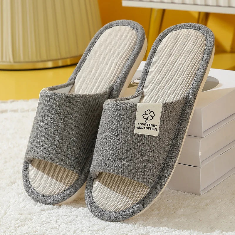 Home Linen Slippers For Men In Spring&Autumn Comfortable Bed