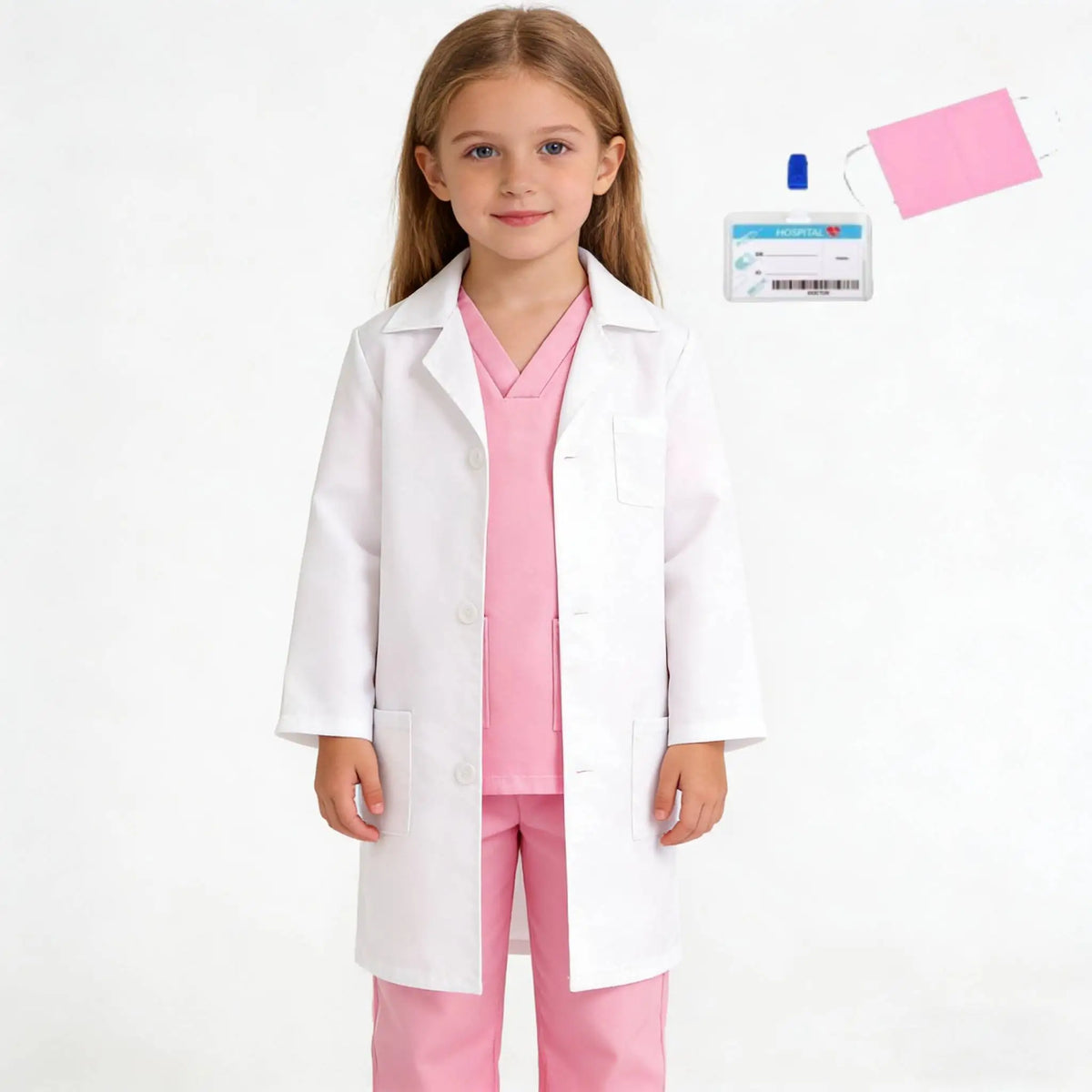 Kids Doctor & Nurse Costume with Accessories Set