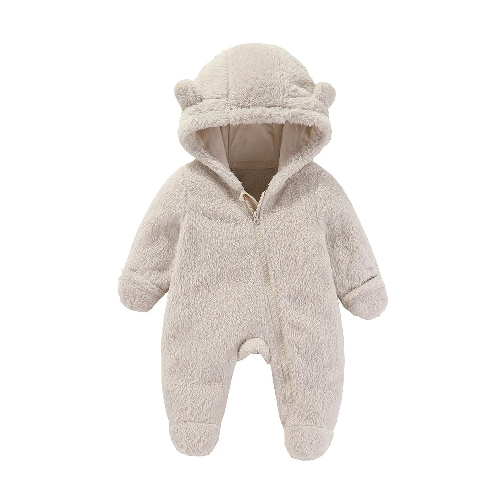 Cosy Flannel Baby Romper | Newborn–19M