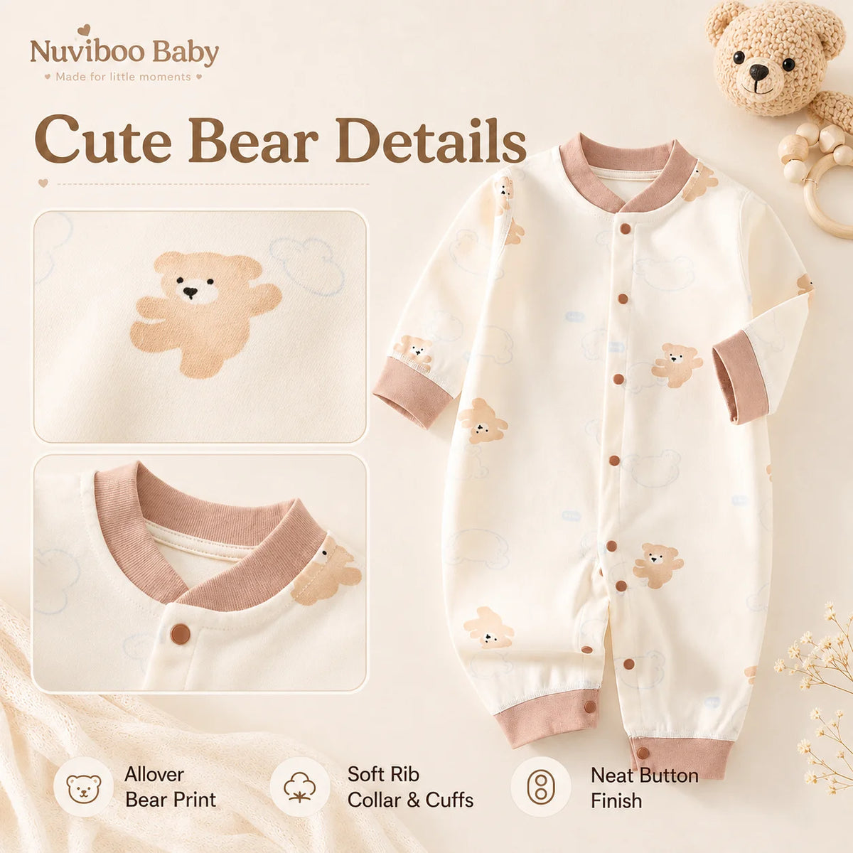 Organic Cotton Baby Romper | Newborn–2 Years