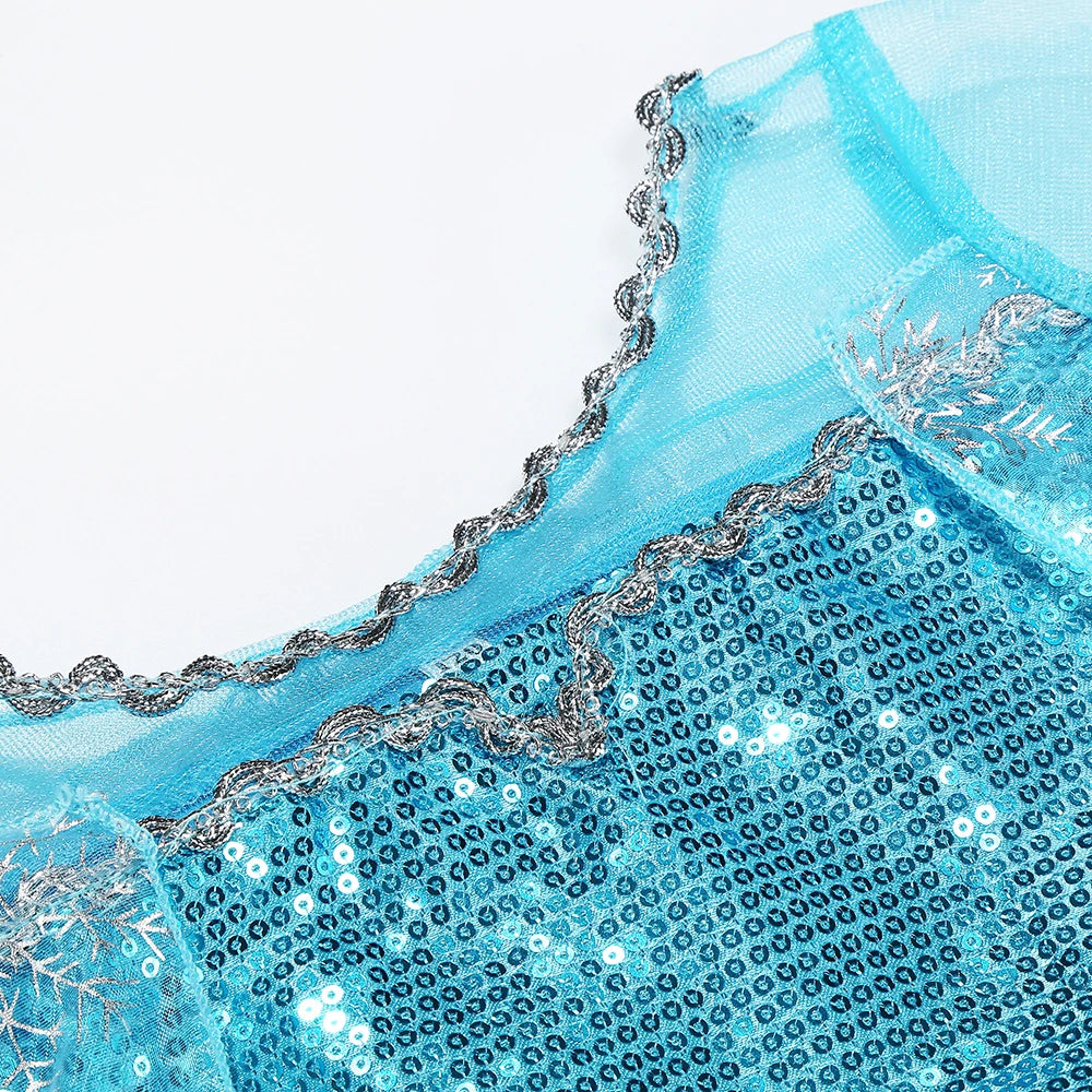 2026 Vestidos Snow Queen Princess Dress Girls Costume Hallow
