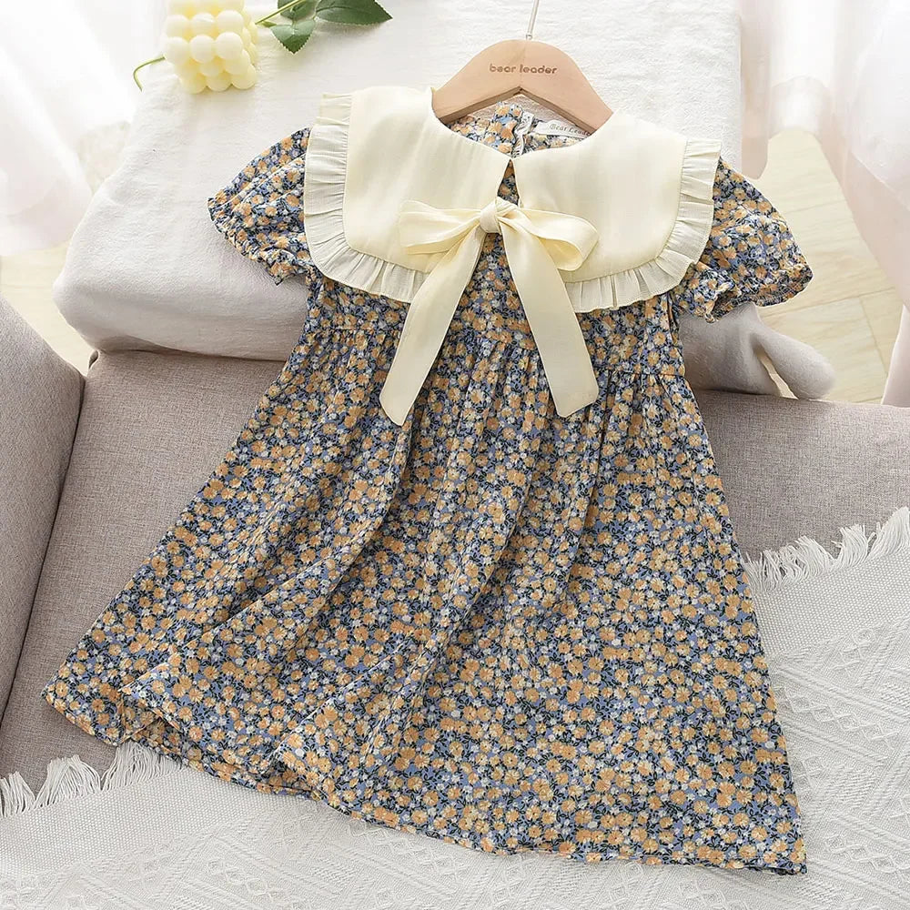Rose Pink Plaid Bow Party Dress