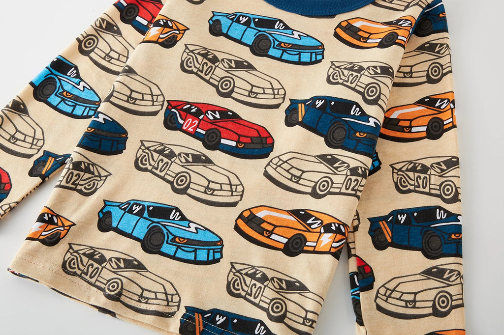 Cars Cartoon Cotton Pyjama Set for Boys