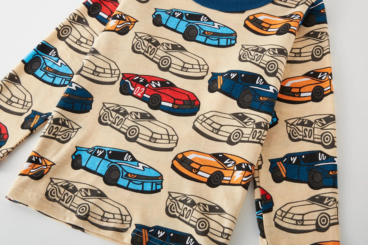 Cars Cartoon Cotton Pyjama Set for Boys