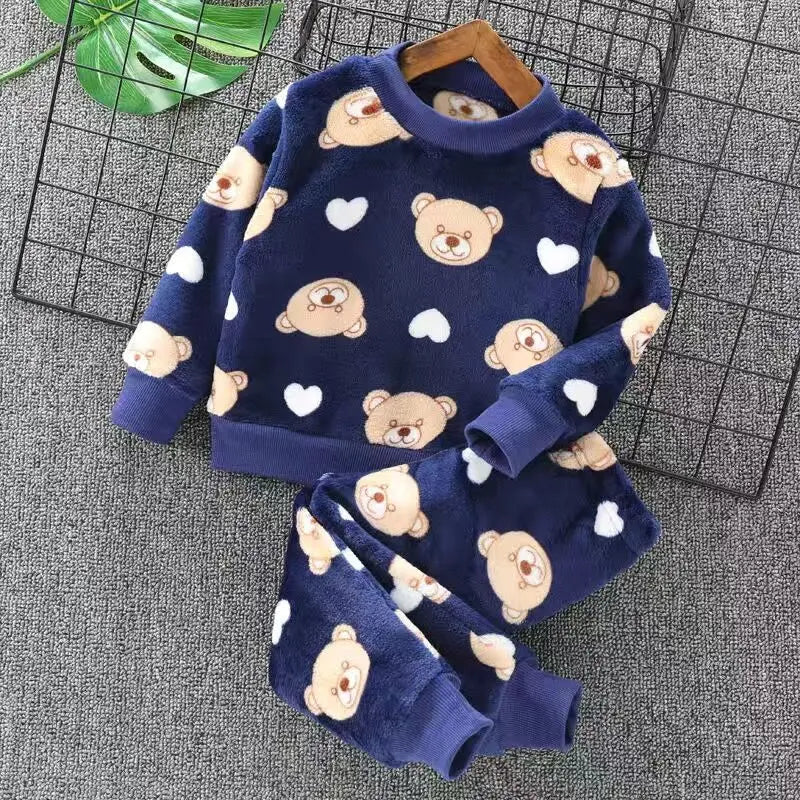 Cosy Fleece Hooded Outfit Set for Toddlers