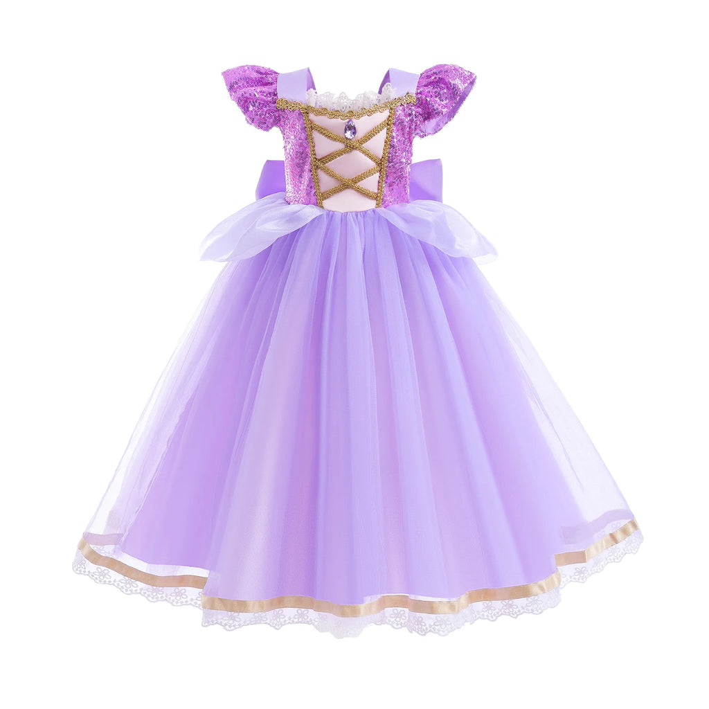 Summer Rapunzal Girl Princess Dress Cosplay Tangled Hallowee