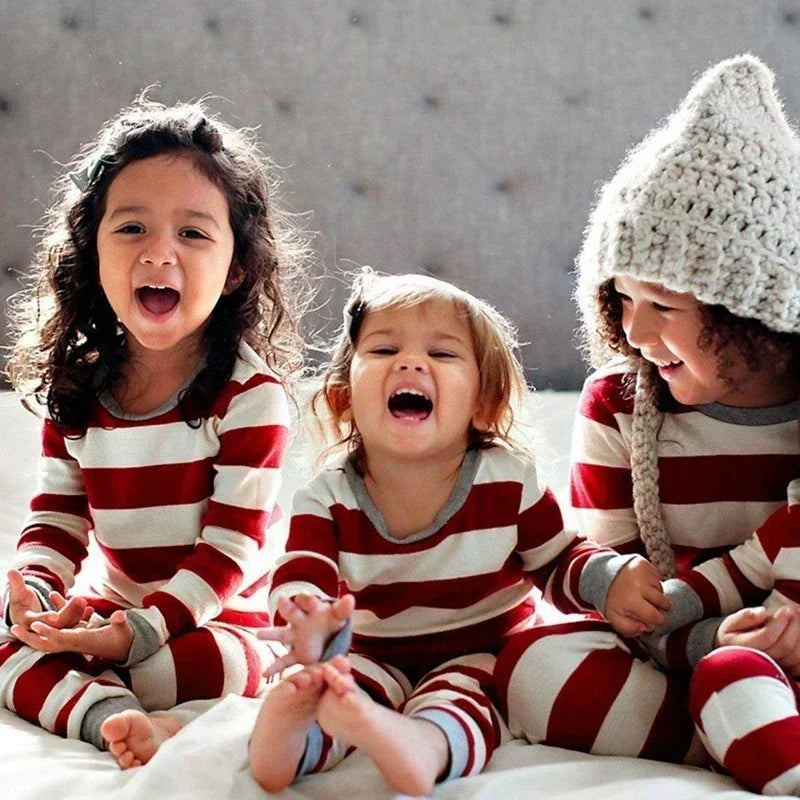 Striped Christmas Family Pyjama Set