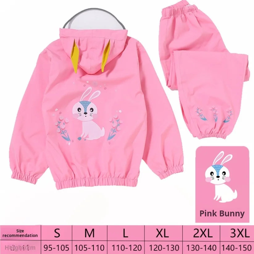 Children's raincoat and rain pants set kindergarten primary