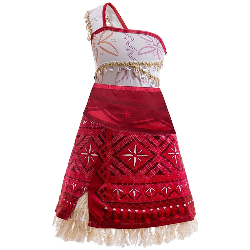 Girls Movie Moana 2 Dress Halloween Party Adventure Costume