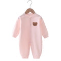 Spring Baby Romper Solid Color Bear Jumpsuit Cotton Autumn N