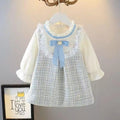 Girls Long Sleeve Bow Dress | Korean Style