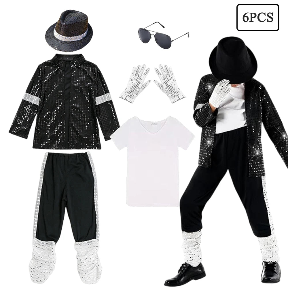 Kids Halloween Cosplay Outfit Boys Dance Show Performance Pa