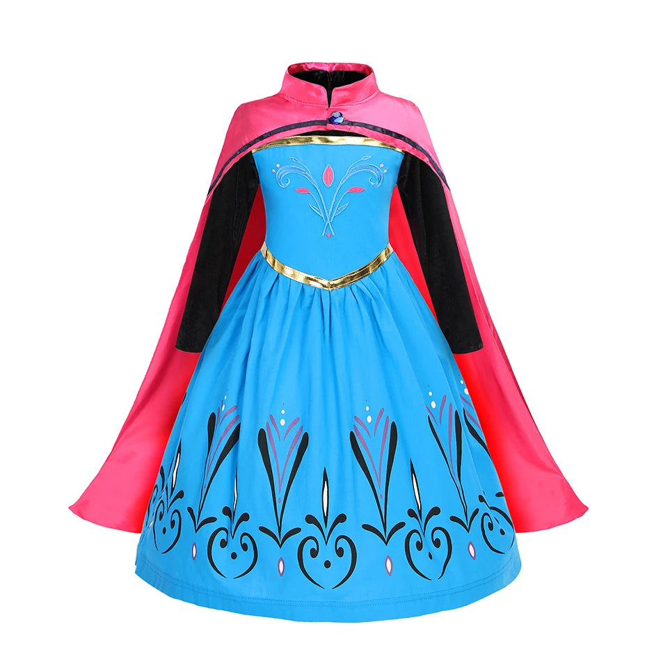 Elsa Anna Kid Princess Girls Dress Rapunzal  Kids Cosplay Ha