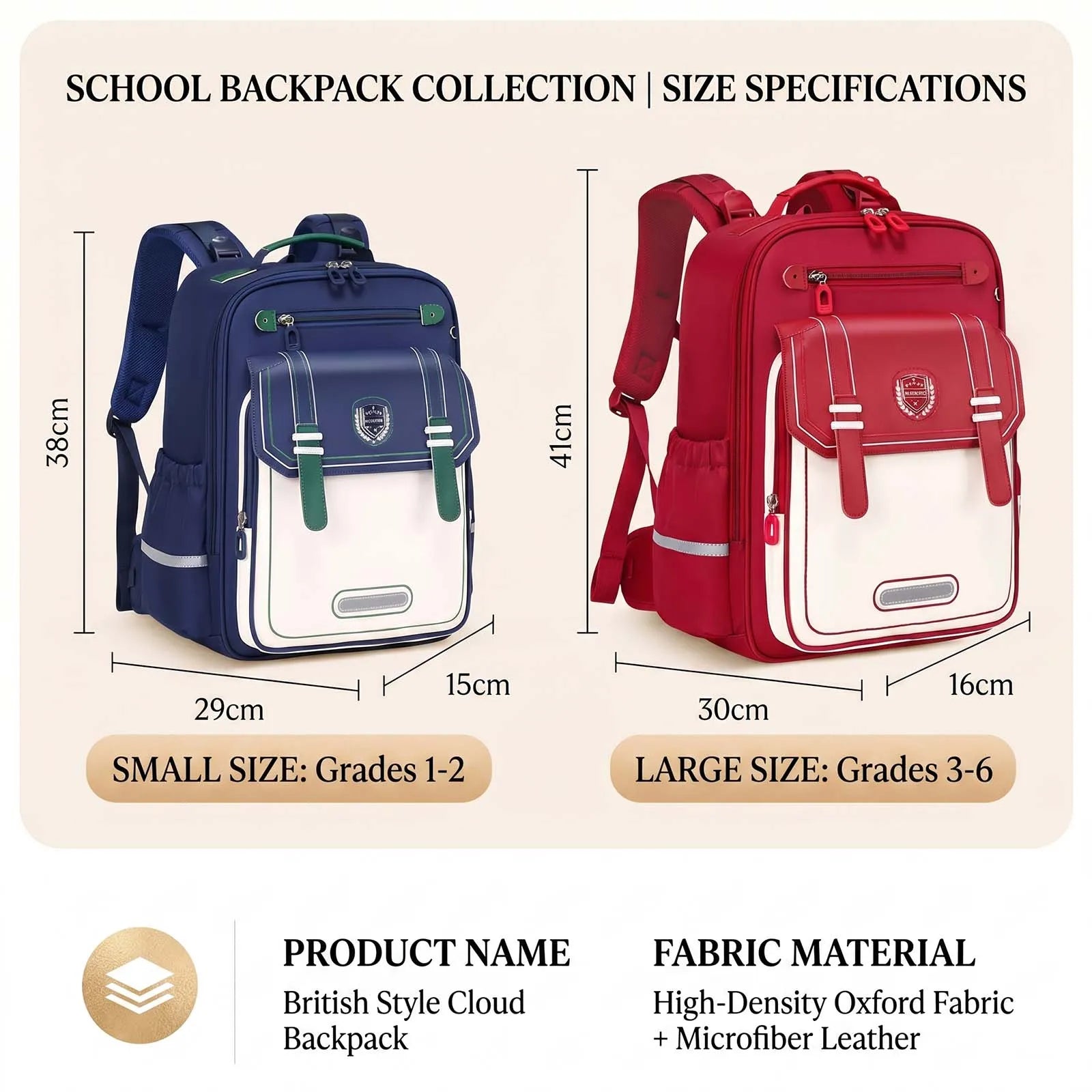 Spacious Backpack for Elementary Students,Durable Stylish Sc