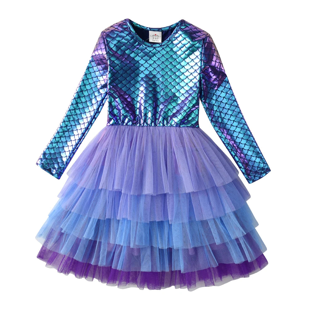 Mermaid Tulle Party Dress | Girls 3-12Y