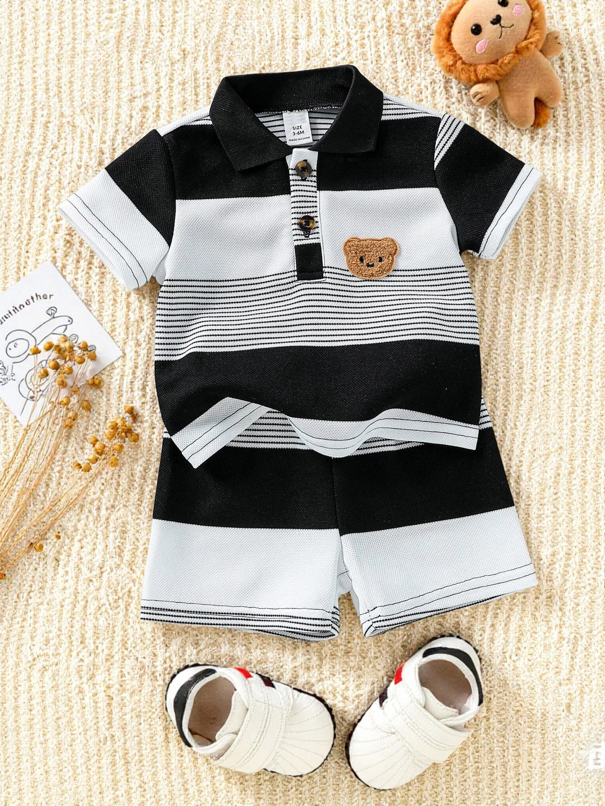 Children’s Summer New Arrival Boys’ Regular Striped Teddy Be