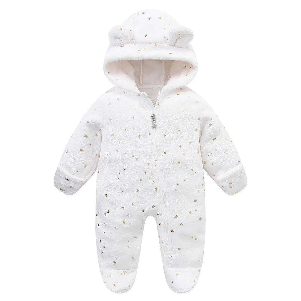 Cosy Flannel Baby Romper | Newborn–19M