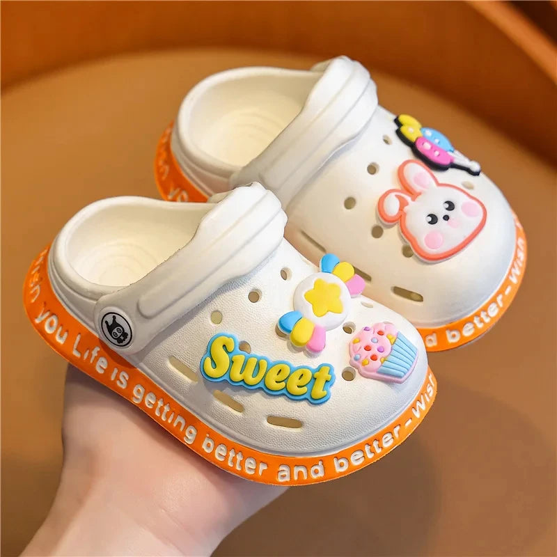 Kids Summer Sandals Hole Children's Shoes Slippers Soft Anti