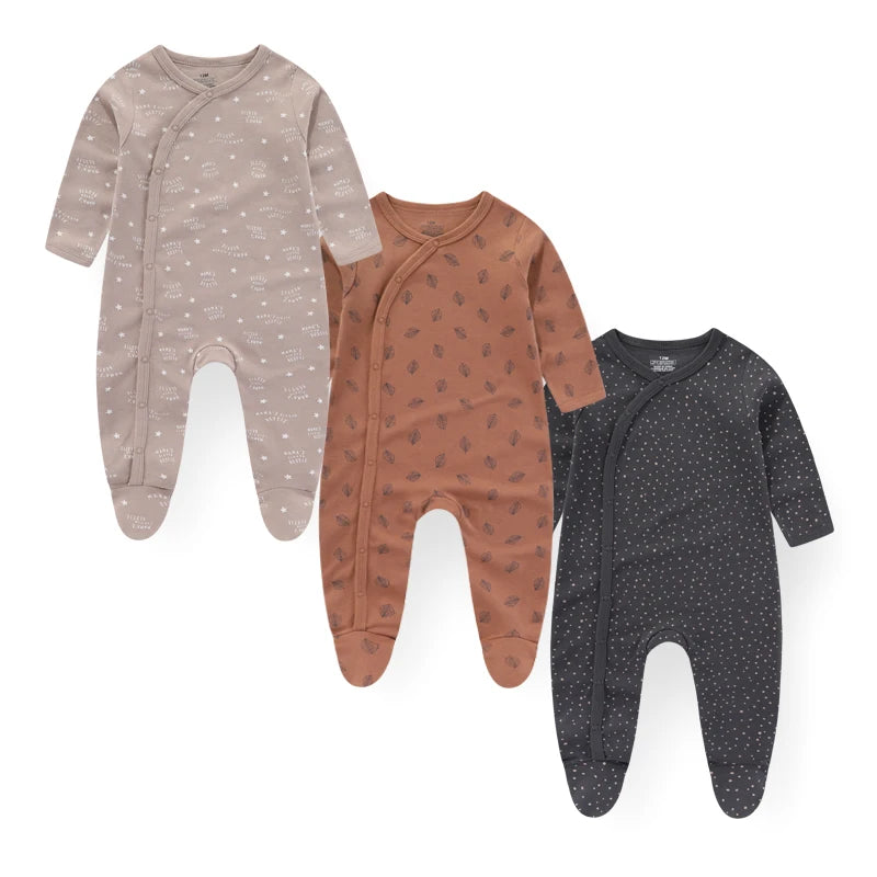 Kiddiezoom 3 Pcs/Lot Autumn Winter Unisex Cartoon Long Sleev