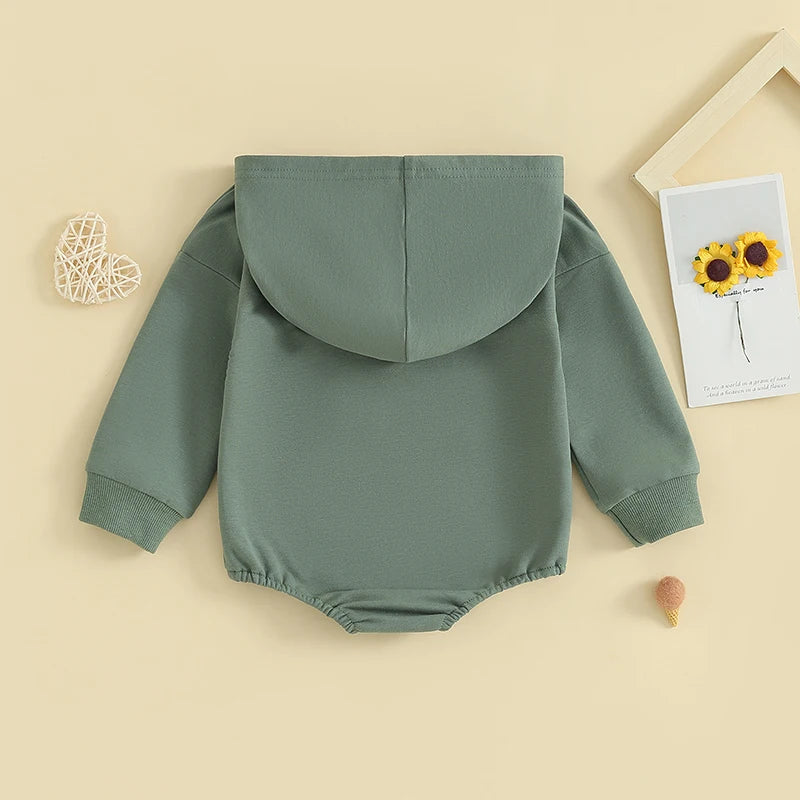 Cosy Hooded Baby Romper – Newborn to 2 Years