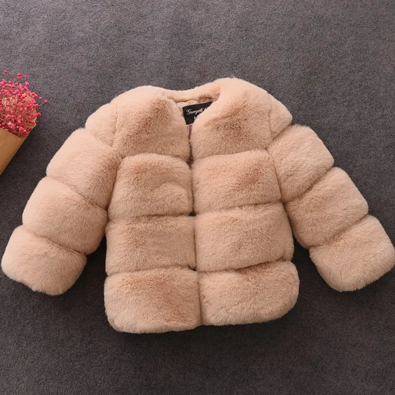 Girls Faux Fur Coat – Cosy Winter Essential