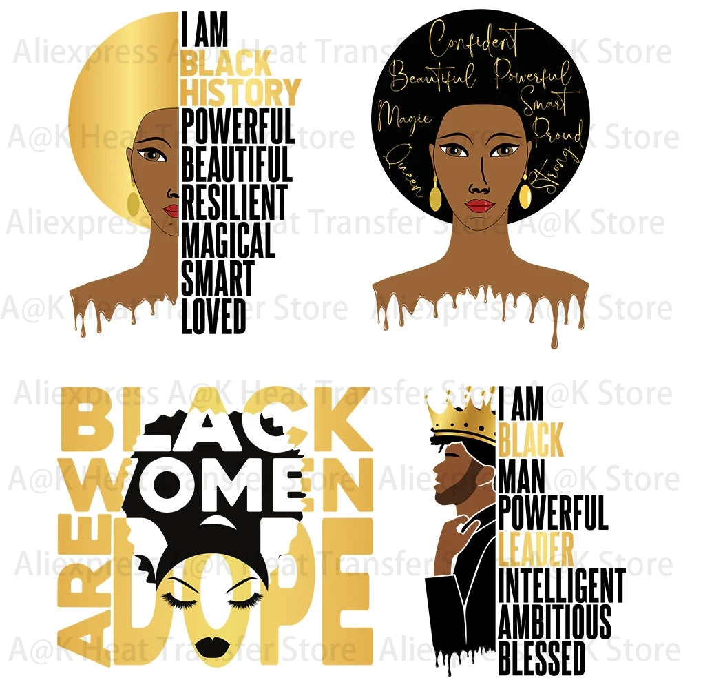 Juneteenth Iron-On Patches – Cultural Pride Set