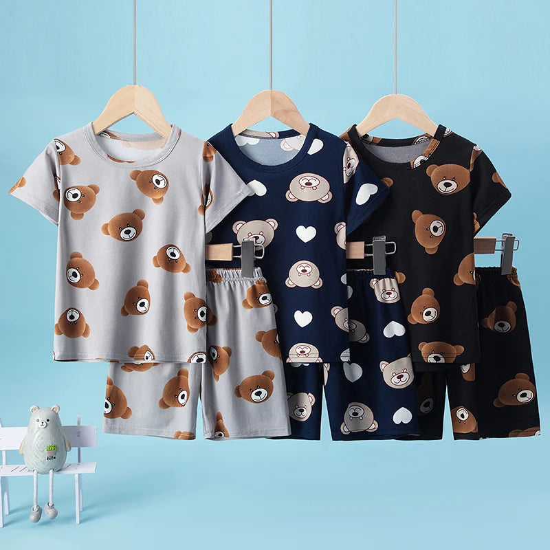 Kids' Printed Pyjama Set | Cute Animal Designs