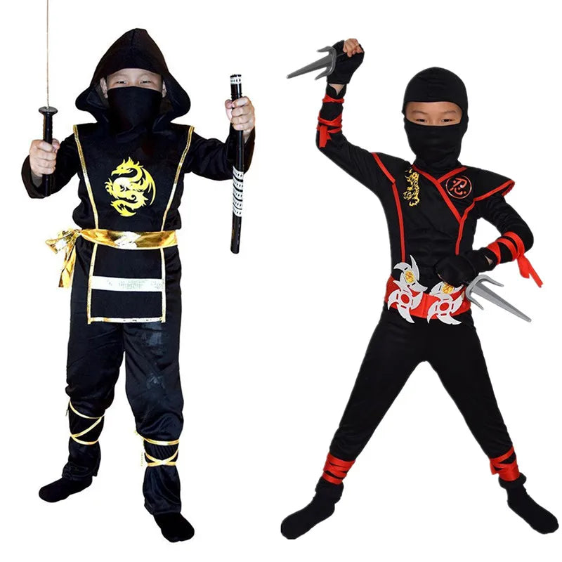 Kids Ninja Costume Set – Complete with Mask & Stars