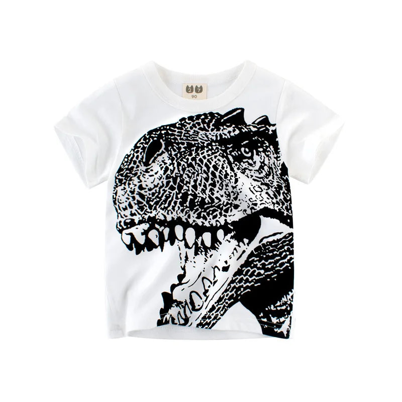 OLEKID 2025 Summer Children Boys Clothing Printed Cartoon Bo