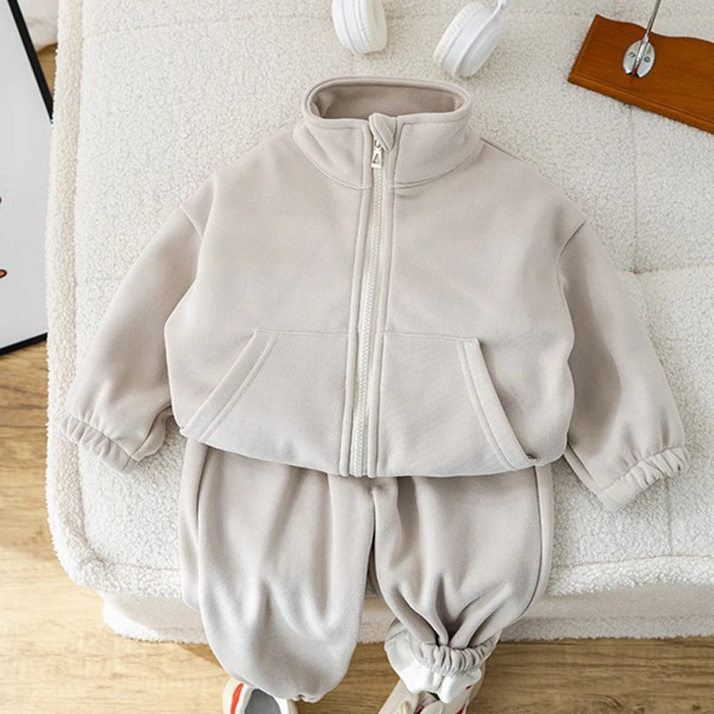 IYEAL Children's Baby Clothing Sets Winter Fleece Casual 2 P