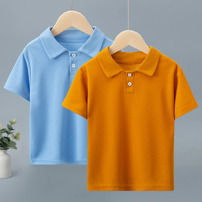 1/3 Pack Children's Solid color POLO Shirt Boy Handsome Fash