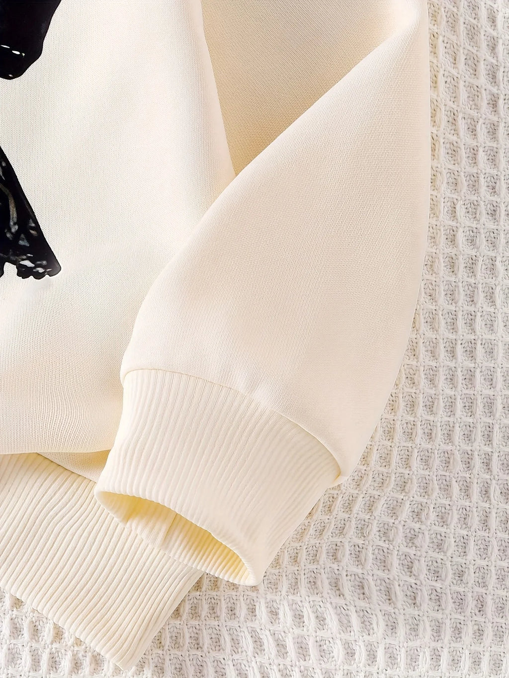 【Only Top + Pants】 Girl's Fashionable Bow-Patterned Hoodie +
