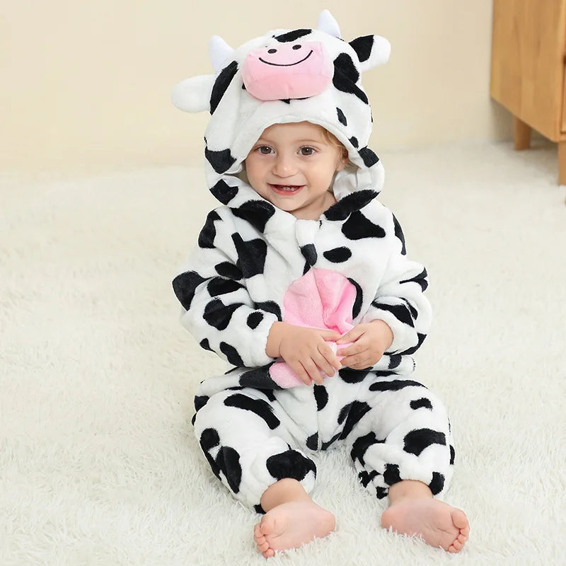 Halloween Dinosaur Winter Baby Romper Kigurumi Costume Flann