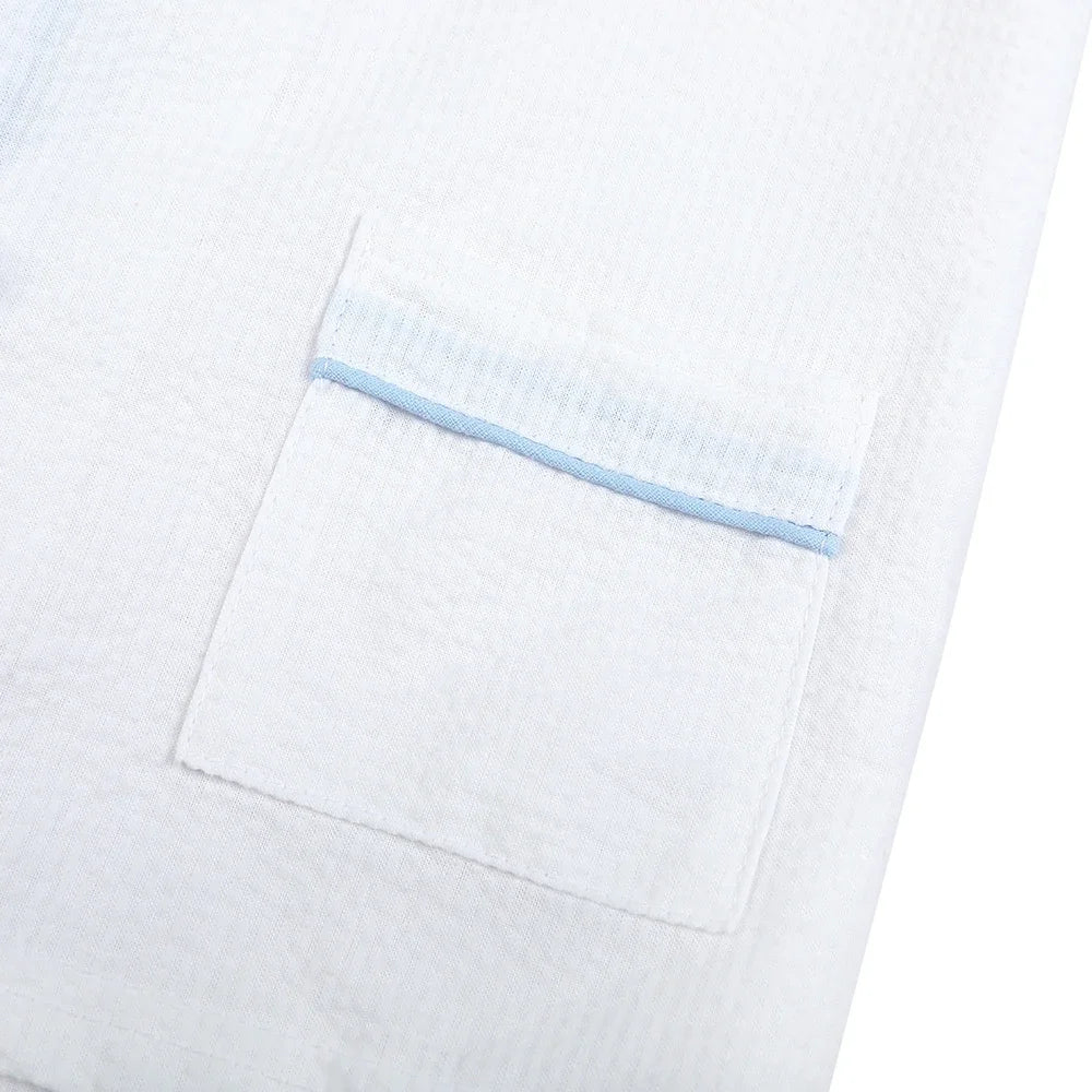 Ruffkids Summer Kids Pajamas Cotton Seersucker Sibling Match