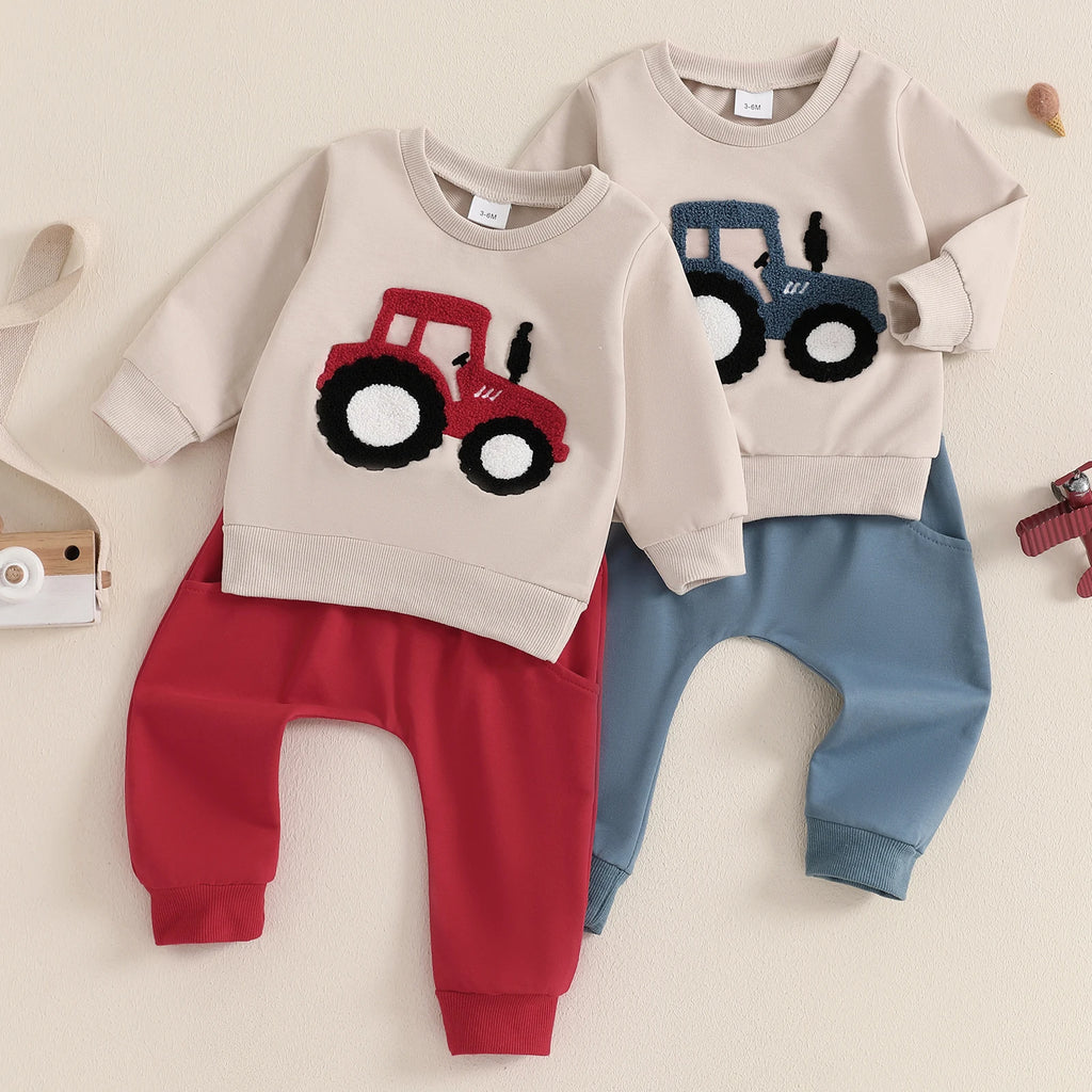 Embroidered Sweatshirt & Pants Set for Toddlers