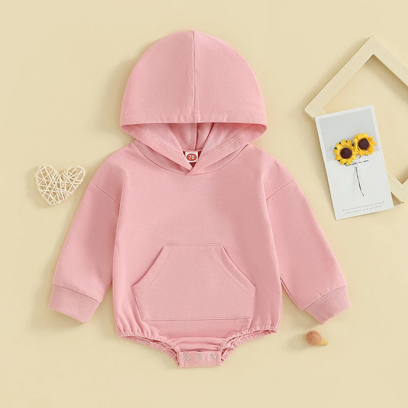 Cosy Hooded Baby Romper – Newborn to 2 Years